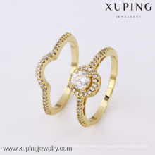 11818 Xuping schmuck 14k goldfarbe plattiert mode romantische hochzeit ringe charme design geschenk schmuck für mädchen frauen